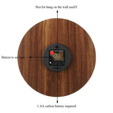 GlowClock - Tyst Trä Väggklocka med Nattljus Carvallo