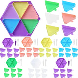 Carvallo 6-Fack Palettset | Sexkantig Diamond Painting-skål | Organizer för stenar & pärlor | Inklusive sked & borste Carvallo