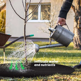 Ogräsväv Baumscheibe – Andningsbar rotskyddsmatta för trädgård och växter Carvallo