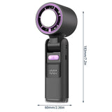 Carvallo Mini Handfläkt | 100 Vindsteg & Digitaldisplay | Fällbar & USB-uppladdningsbar | 4000 mAh batteri Carvallo