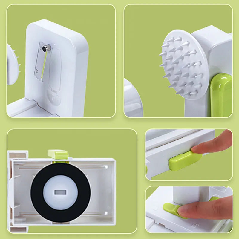 Carvallo Grönsaksspiralskärare | 5-i-1 Spiralskärare & Hyvel | Med sugfot & fällbar design | För zoodles, grönsaker & frukt Carvallo