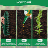 Carvallo Såhjälpare Set 4/7-delar | Växthjälp med 12-håls såmall | Vattentålig & Stabil | Trädgårdsverktyg för precis sådd Carvallo