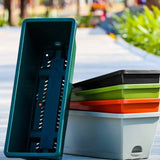 Carvallo planter box | For balcony railing | With drainage tray & suspension | Robust & weatherproof Carvallo