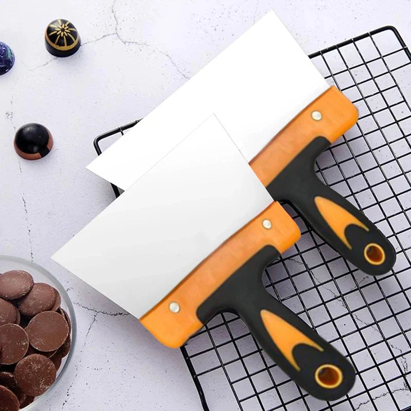 Carvallo Steel Degskrapa Pizzakniv Tårtspatel Bageri Utrustning Beläggnings Spatel för Choklad Carvallo