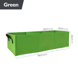 Carvallo GrowZone 21 Höjd bädd planteringspåse 90x30x20 cm | 21 Gallon | 3-kammarsystem | Andningsbart tyg med dränering | Fällbar & Återanvändbar Carvallo