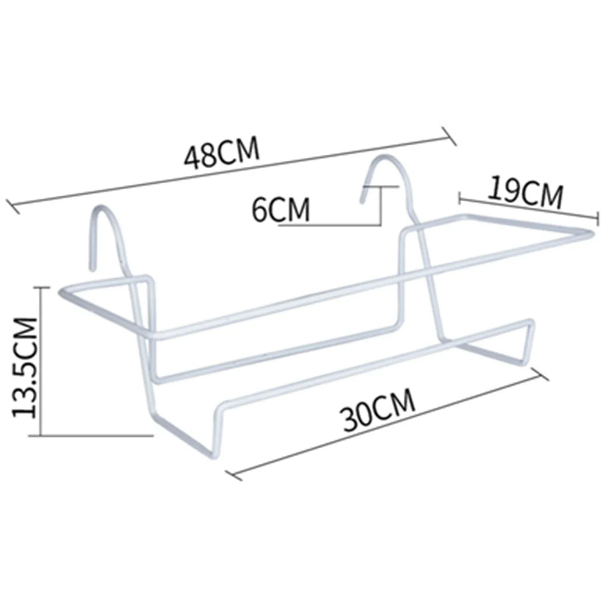 Carvallo planter box | For balcony railing | With drainage tray & suspension | Robust & weatherproof Carvallo