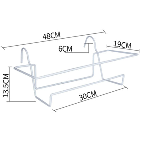 Carvallo planter box | For balcony railing | With drainage tray & suspension | Robust & weatherproof Carvallo
