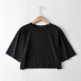 Lös Crop Top-Clothes for women-Hemnix-Svart-En storlek-Hemnix