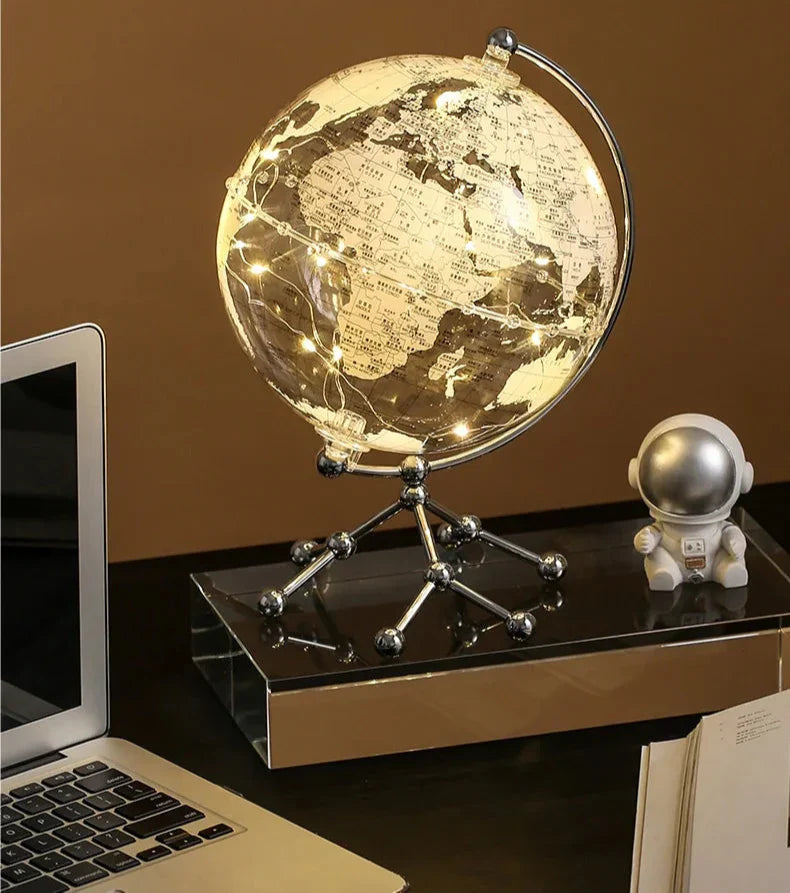 Royaleva LED Rotating World Globe Lamp – Belyst Jord Dekorationsbit Carvallo
