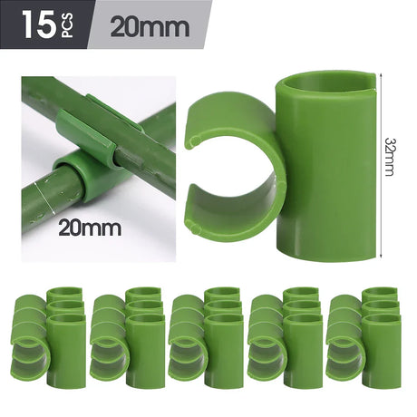Carvallo Connect | 15-pack krysskopplingar för växtstöd | För .8–2.0 cm stänger | Justerbara klämmor för spaljéer & växtstöd Carvallo