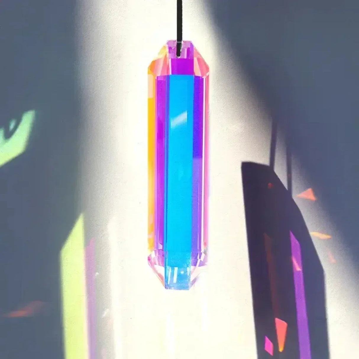 Carvallo solfångare kristall-hänge set | 2 stycken regnbågs prisma för fönster & trädgård | dekoration för hem & utomhus Carvallo