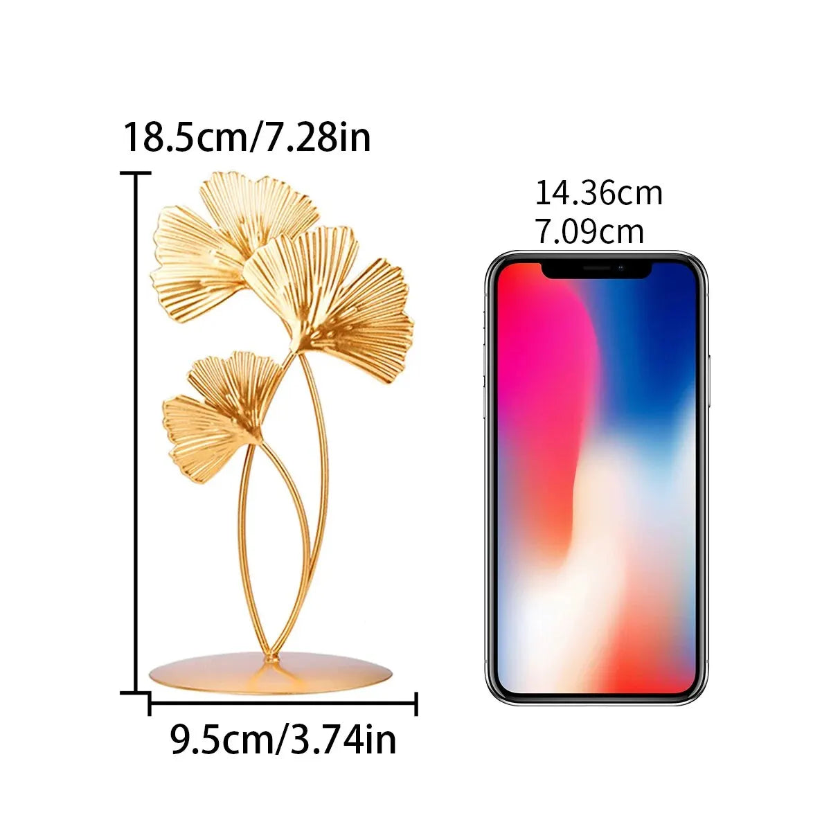 Metalliska Blad Ornament - Elegant och Modern Carvallo