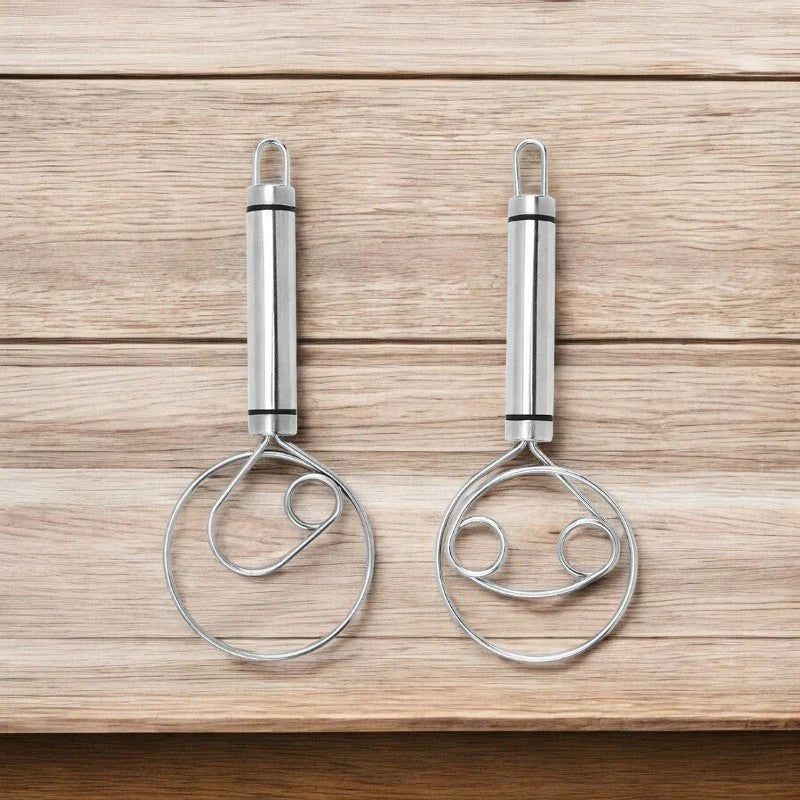 Robust rostfritt stål-Danish Dough Whisk – Hållbar, Ergonomisk design för mångsidig bakning & matlagning Carvallo