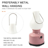 Carvallo CampLight | Bärbar utomhuslampa | 2 ljuslägen & vattentålig | För tält, vandring & trädgård – Grön/Rosa Carvallo