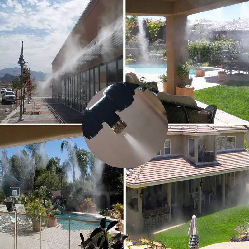 Sprinklersystem – Vattenslang med sprutmunstycken för svalkande uppfriskning i trädgården Carvallo