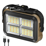 Carvallo Pro Solar-Arbetslampa | 3600 mAh Powerbank | 1000 Lumen | Färgtemperatur justerbar | Sol- & USB-C-laddning | IPX4 Vattentålig Carvallo