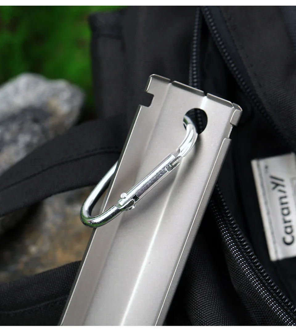 Carvallo EdgeLite Titan-handspade med vågslip & clips | Ultralätt & rostfri | För camping, trädgård & utomhus Carvallo