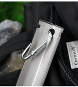 Carvallo EdgeLite Titan-handspade med vågslip & clips | Ultralätt & rostfri | För camping, trädgård & utomhus Carvallo