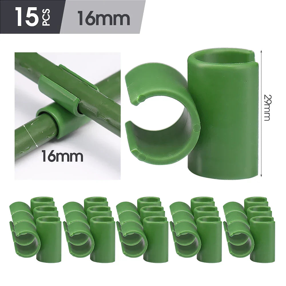 Carvallo Connect | 15-pack krysskopplingar för växtstöd | För .8–2.0 cm stänger | Justerbara klämmor för spaljéer & växtstöd Carvallo