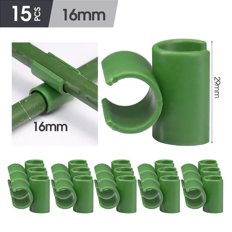 Carvallo Connect | 15-pack krysskopplingar för växtstöd | För .8–2.0 cm stänger | Justerbara klämmor för spaljéer & växtstöd Carvallo