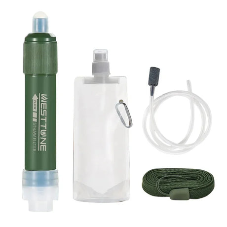 Carvallo Pro Outdoor-Minikolfilter-Drinkstrå-Set | Kolafiber Vattenrenare för Camping & Survival Carvallo