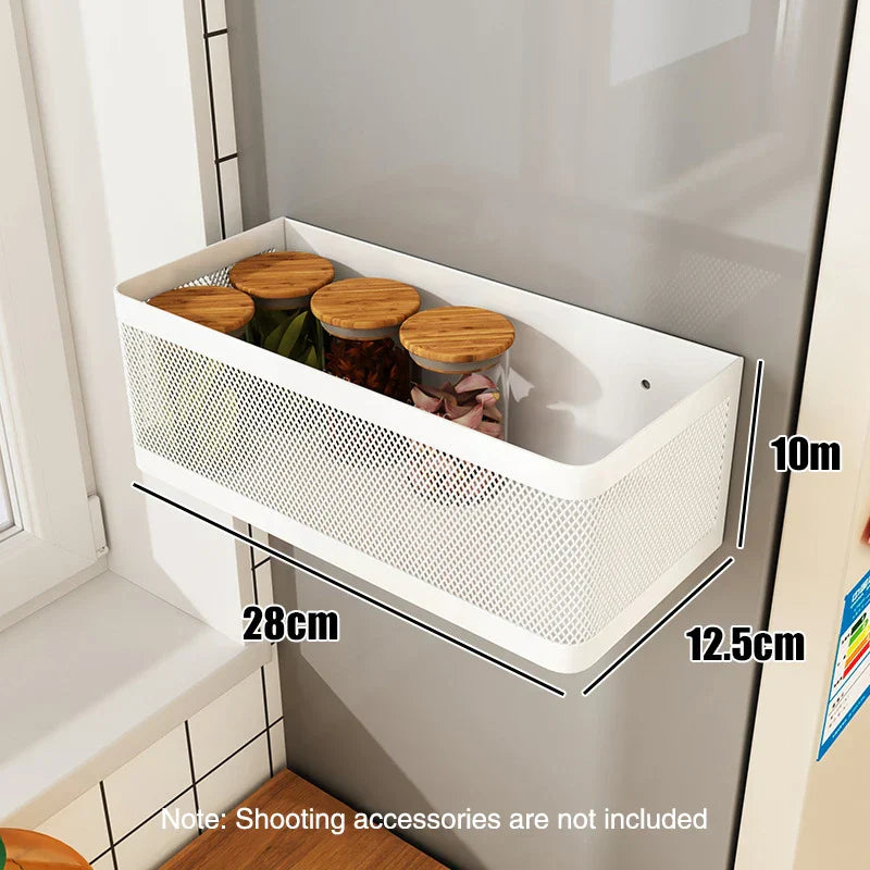 Carvallo FerroFix | Stark vidhäftning utan borrning | Rostfritt stål köksregal för kylskåp & metallytor Carvallo