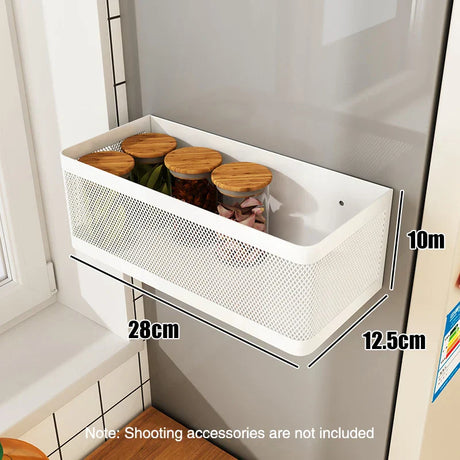 Carvallo FerroFix | Stark vidhäftning utan borrning | Rostfritt stål köksregal för kylskåp & metallytor Carvallo