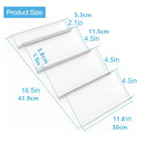 Carvallo SpiceView | Sned akrylhylla för bättre översikt | 4-delars set | 41,9 × 30 × 3,8 cm Carvallo