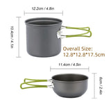 Carvallo Camping Matlaggningsset | Ultralet & Kompakt | 3-delad | Aluminium & Rostfritt Stål Carvallo