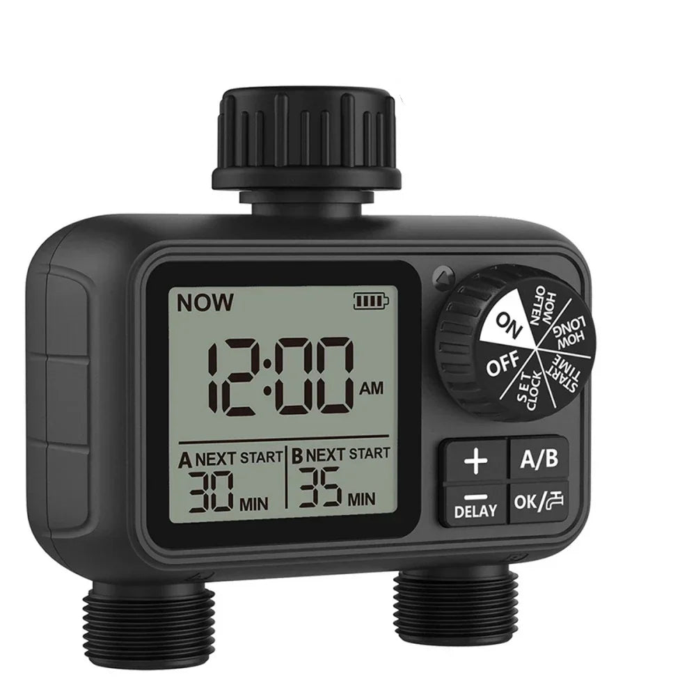 Carvallo SmartFlow Digital vattentimer | Automatisk & vattensparande | Med regnpaus & LCD-display | IPX5 vattentät Carvallo