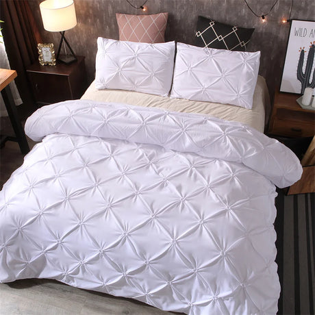 Carvallo – Pintuck Duvet Cover Set med Elegant Diamantstruktur Carvallo