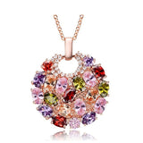 Skimrande Zircon Floral Halsband
