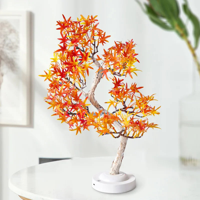 LumiLeaf - LED Lönn Bonsai Lampa – Stämningsfull Bordslampa för Vardagsrum och Sovrum Carvallo