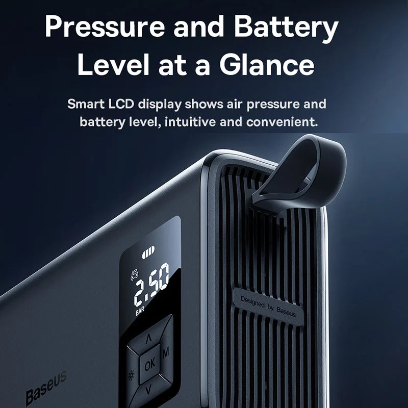 Carvallo X2 Batterikompressor | Dubbelcylinder-power | Automatisk tryckkontroll | Kompakt & trådlös Carvallo