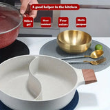 Carvallo-underlägg HexaGrip 25 | Ø 25 cm | Värmebeständig bikake-matta | Rutschfri & flexibel | För kastruller, stekpannor & tallrikar Carvallo