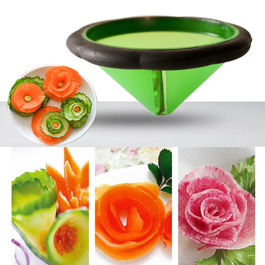 Carvallo Sallads-Konstverktyg Set | Rostfritt Stål Spiralskärare & Grönsakskniv | För Morötter & Gurkor | Carvallo™ Carvallo