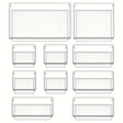 Carvallo Organizer Set | 18-delar | Transparent & Mångsidig | OrdixClear® Förvaringssystem Carvallo