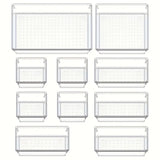 Carvallo Organizer Set | 18-delar | Transparent & Mångsidig | OrdixClear® Förvaringssystem Carvallo