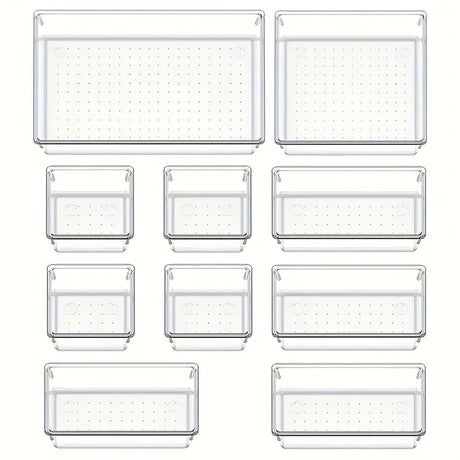 Carvallo Organizer Set | 18-delar | Transparent & Mångsidig | OrdixClear® Förvaringssystem Carvallo