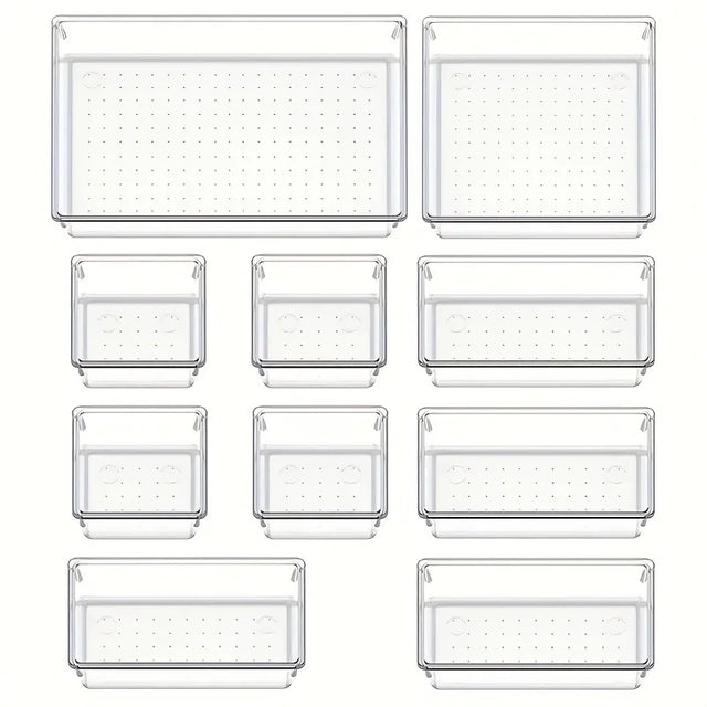 Carvallo Organizer Set | 18-delar | Transparent & Mångsidig | OrdixClear® Förvaringssystem Carvallo