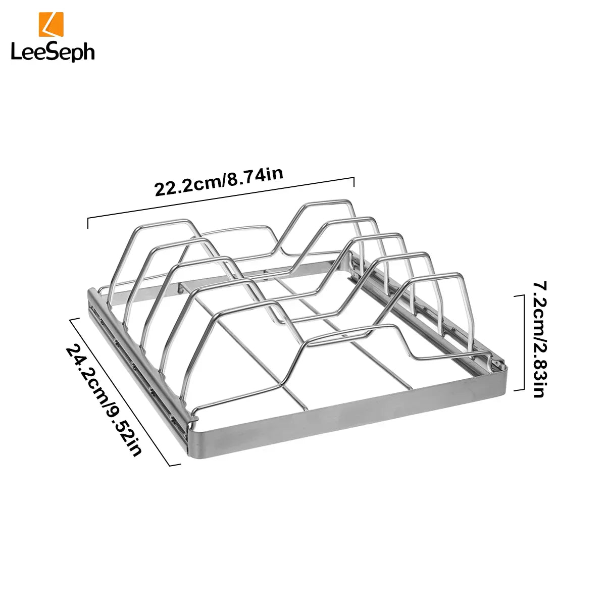 Carvallo Pro rostfria ribbhållare | Non-stick & hållbar | För BBQ, grill och ugn | Perfekt för saftiga revben Carvallo
