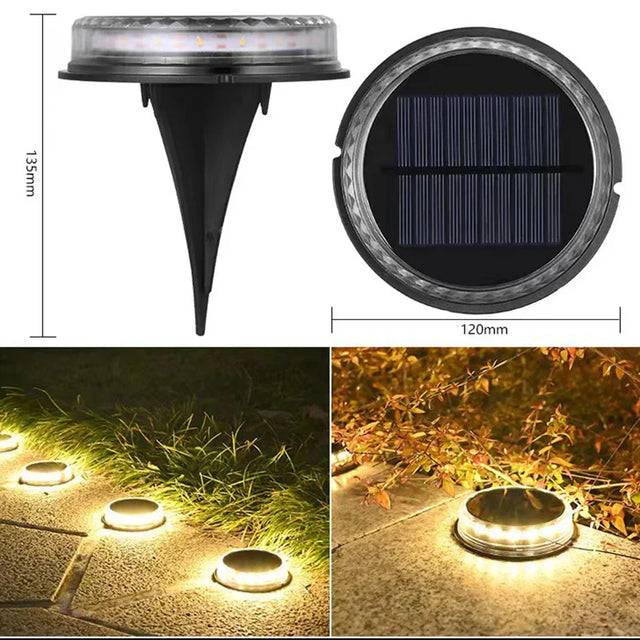 Carvallo GroundGlow Solarbelysning 4-pack | LED Trädgårdslampor | IP65 Vattentålig | För Vägar, Gräsmatta & Terrass Carvallo