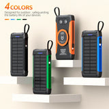 Carvallo MagCharge Solkraftbank 10000mAh | Magnetisk trådlös laddning | 22,5W snabbladdningsfunktion | Med kabel och ficklampa | För iPhone, Samsung & Co. Carvallo