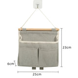 Carvallo Vägghängande förvaringsväska i linne | Vattentät & platsbesparande | Hängorganisatör för underkläder & småsaker – 23×6×25 cm Carvallo