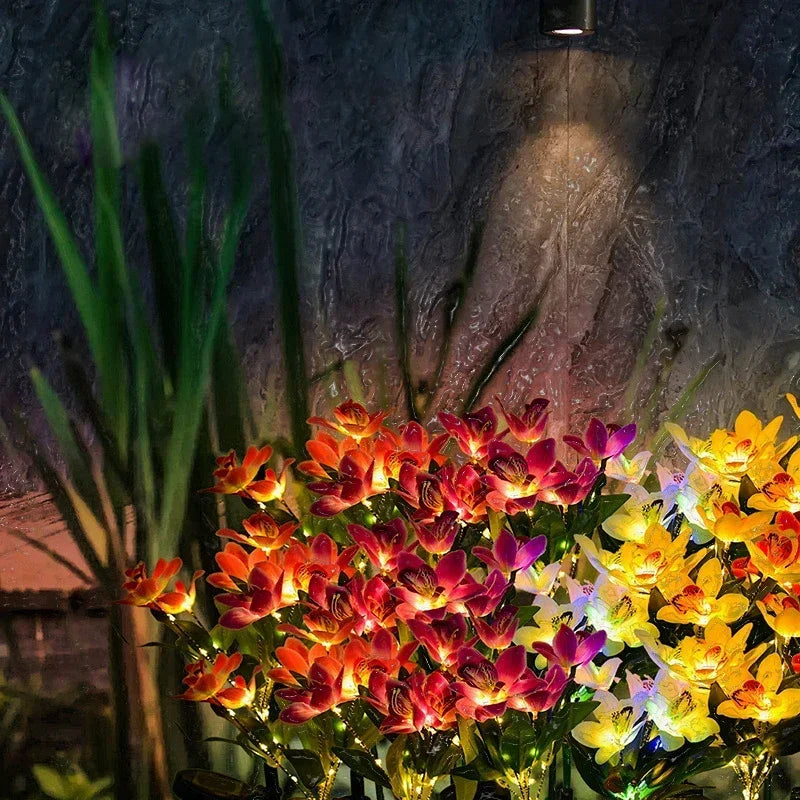 Carvallo OrchidLight Soliga orkidéer trädgårdslampa | LED-landskapsljus | Vattentät & Dekorativ | För trädgård, väg & balkong Carvallo