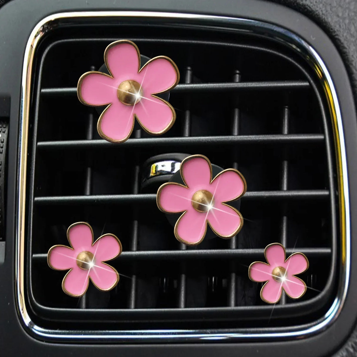Carvallo Doftklipp | Blomdoftspray för bilen | 4-pack | Dekorativ aromaterapi för ventilationsspringor Carvallo