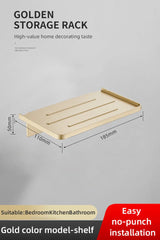 Carvallo DuschLine Duschablage Svart | Vägghylla i ABS-plast | Utan borrning | Med mobilhållare | Modernt bad-organisationstalanger Carvallo