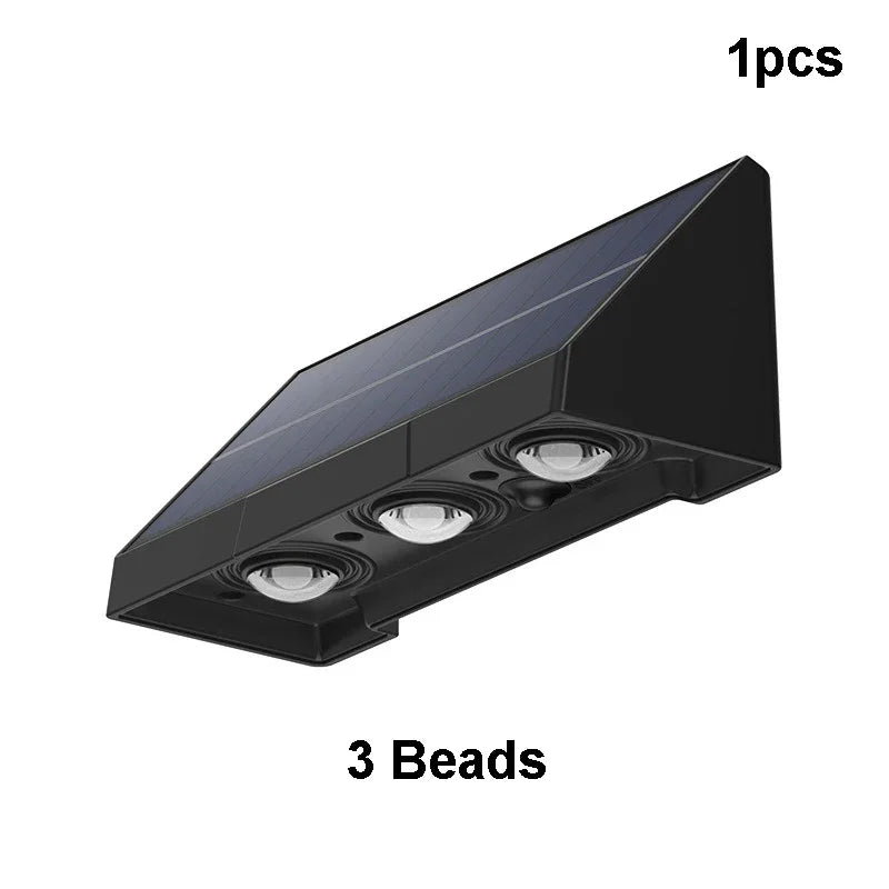 Carvallo Solar Vägglampa Utomhus | Automatisk Ljus vid Mörker | IP54 Vattentät | LED Varmvit | För Trädgård & Balkong Carvallo
