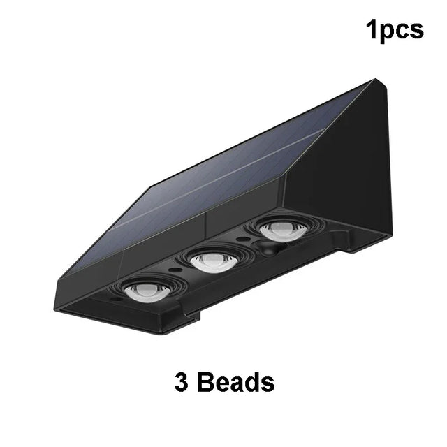 Carvallo Solar Vägglampa Utomhus | Automatisk Ljus vid Mörker | IP54 Vattentät | LED Varmvit | För Trädgård & Balkong Carvallo