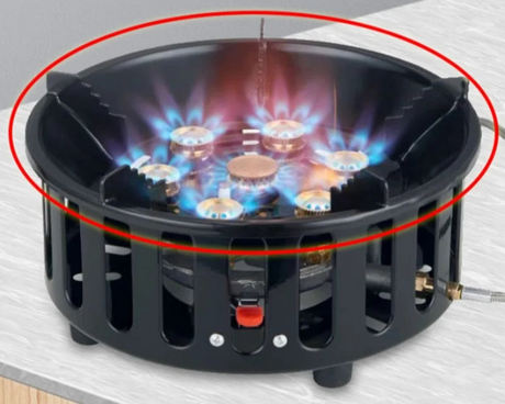 Carvallo Trek Gaskök | Högpresterande campingkök med vindskydd | Fällbar & Stabil | För alla vanliga gaspatroner Carvallo